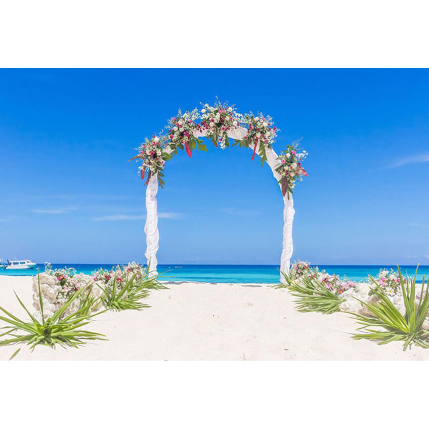 3x4m Outdoor Beach Wedding Photography Drops (Design 2)