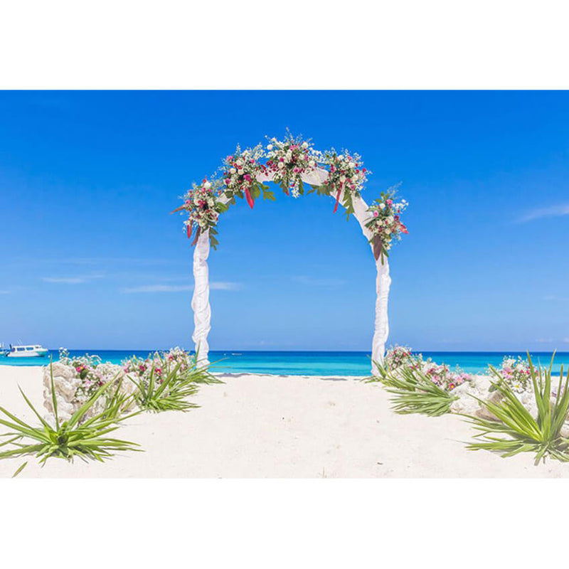 3x4m Outdoor Beach Professional Wedding Studio Background (Design 2)