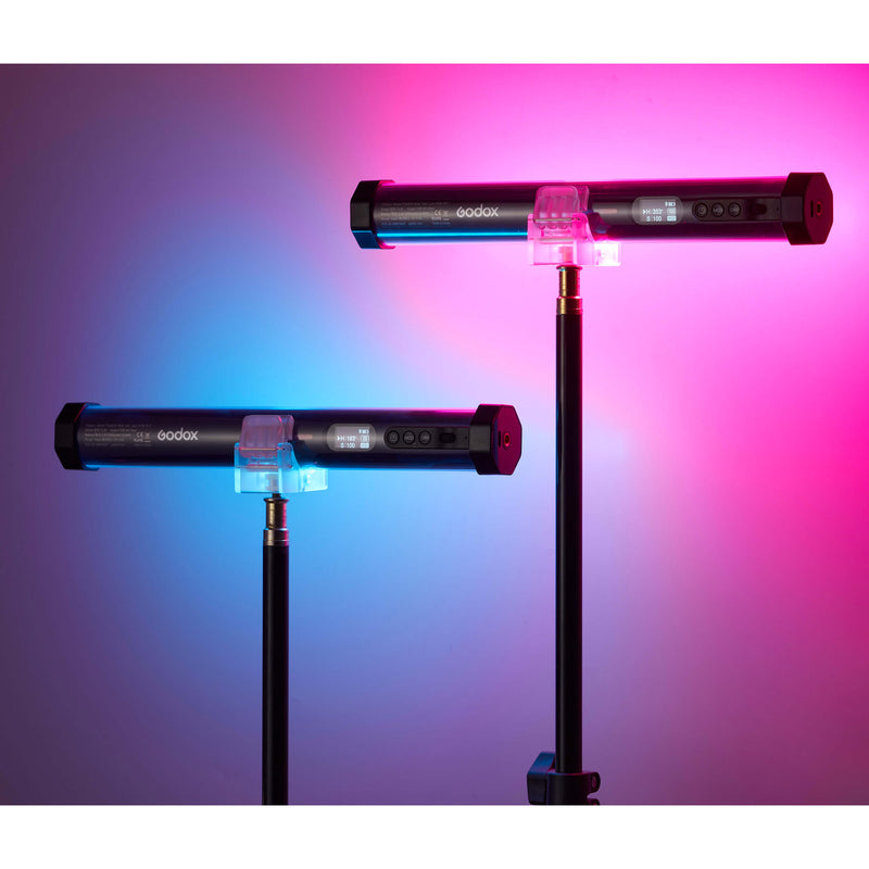 Godox TL30 RGB Tube Light LED Light 8W 2700K-6500K Built-in Lithium Battery Smartphone APP Control ( Two Lights Set) 