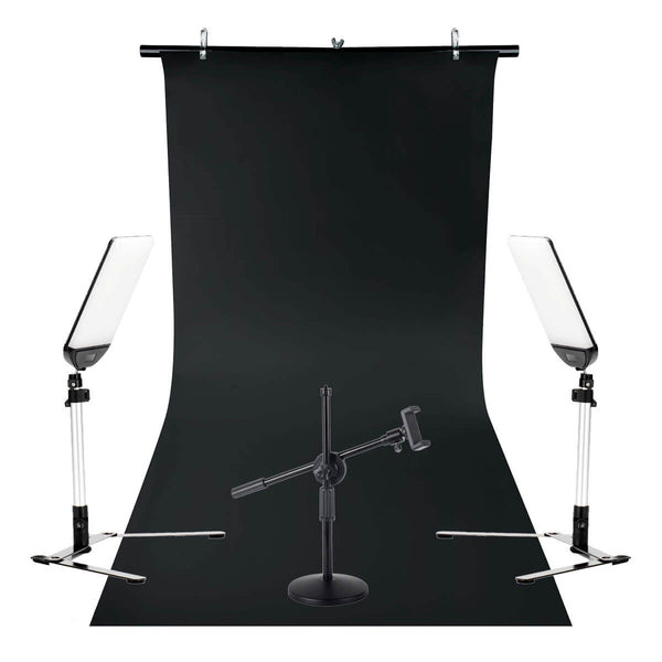 Overhead Smartphone Table-Top Product Photography Kit in Black