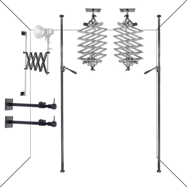 Floor Space Saving Wall/Ceiling Studio Stand Bundle 