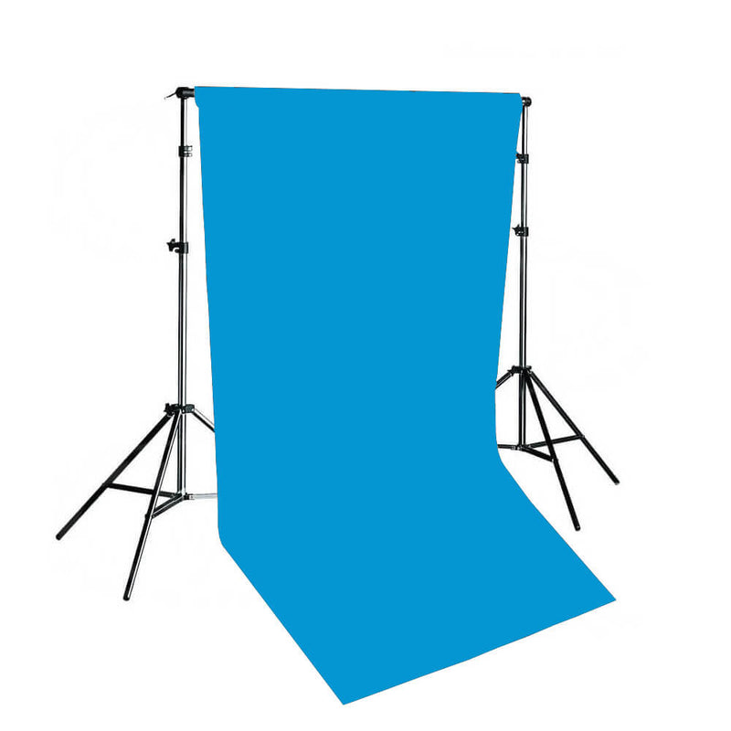 1.35x10m Multi-Color Seamless Paper Photography Background with Stand  (Blue)