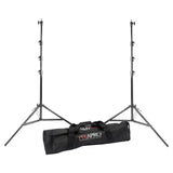 Twin Air Cushioned Light Stand & Carry Case Bag Kit By PixaPro 