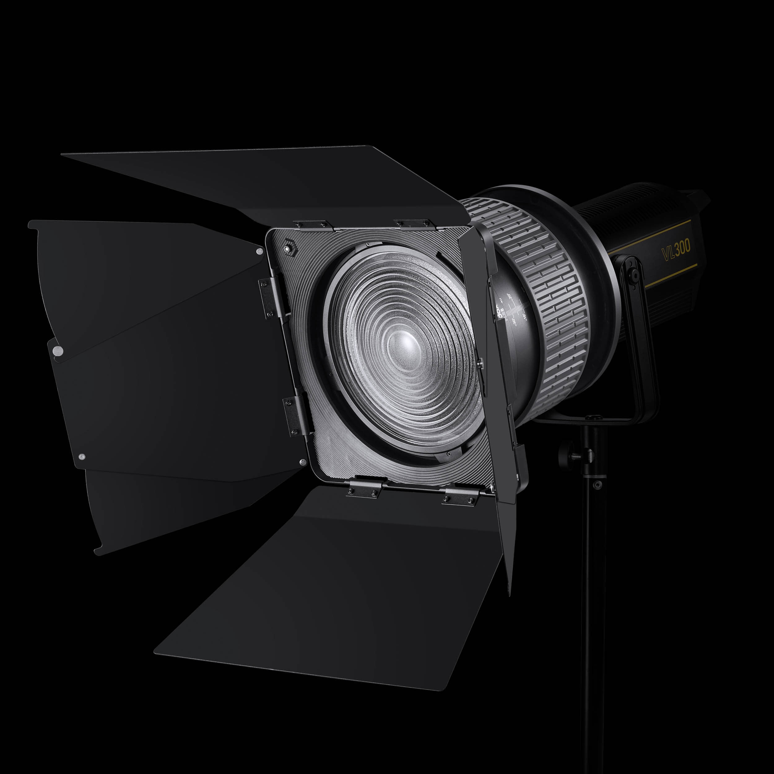 FLS8 8" Optical Fresnel Lens  with LB-01 Barn Doors by Godox