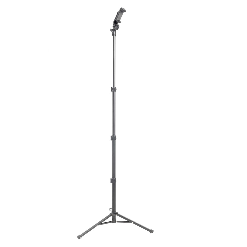 1/4” Titl Head Telescopic Basic Cameras Tripod Stand with Rotatable Smartphone Bracket 
