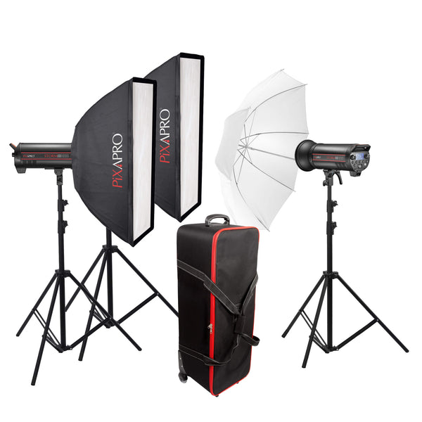 STORM1200 MKIII 3600Ws 3 Head HSS Studio Flash Kit (QT1200 III)