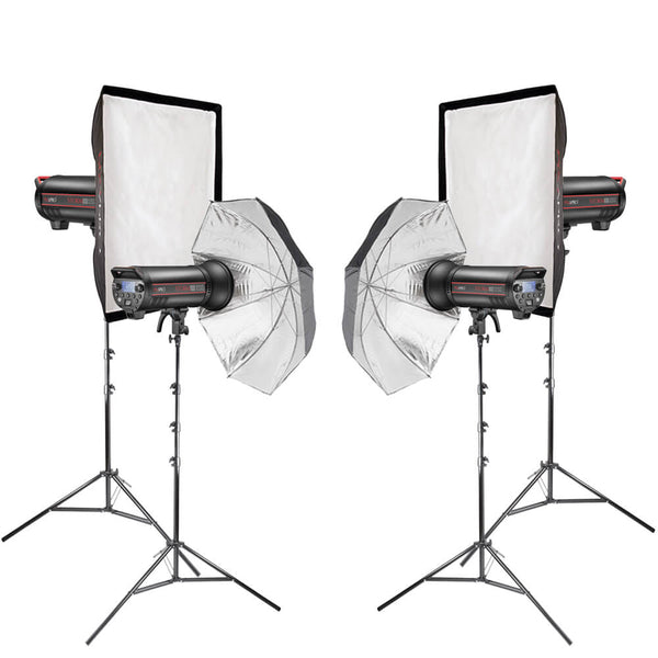 High Speed STORM1200III 4800Ws Four Head Superfast Lighting Kit (QT1200III)