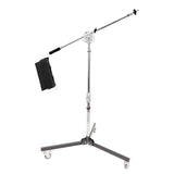 PIXAPRO® Heavy Duty Stainless Steel Low Boy Roller Stand with Boom Arm