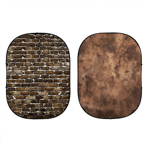 PIXAPRO Collapsible Wrinkle-Resistant Backdrop (Old Brick/Mottled Brown)