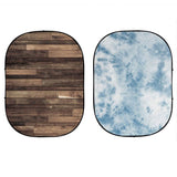 Wood Floor/Blue Sky Collapsible Photo Background Screen