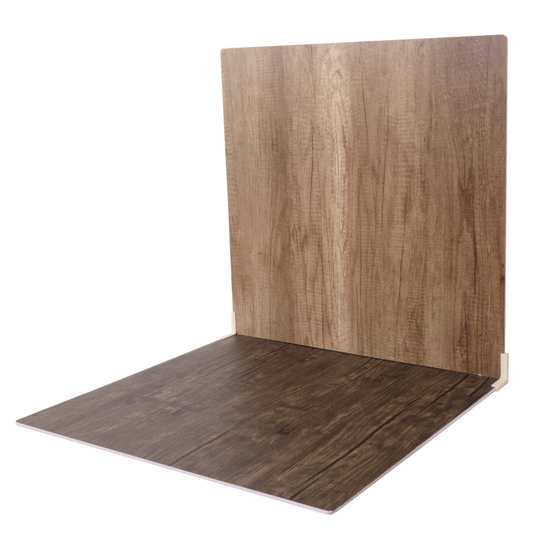 60x60cm Dark Brown Wood Product Photography Backdrop Board