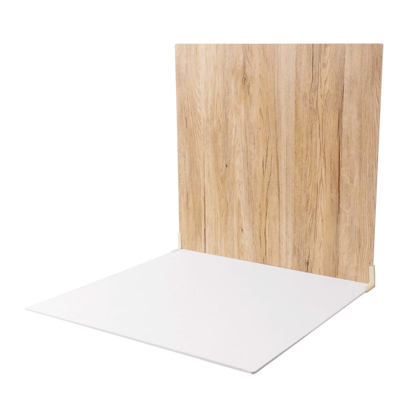 60x60cm Dark Brown Wood Flat-Lay Photo Background Board