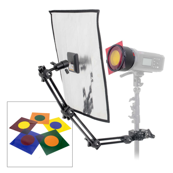 Helios Gel Reflector Kit with Mosaic Mirror-Tile Reflector & Dual-Coloured Gel Set