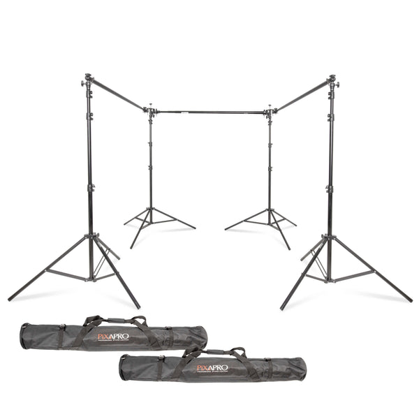 Complete Kit Studio Triple Telescopic Background Support 