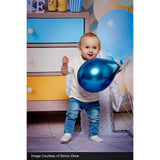 3x4m Blue Birthday Background with Polyester Material (Baby Design 2)