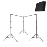 2 In 1 Background Stand with 3x6m Black Cotton Muslin Backdrop