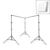 Photo White Background Double Telescopic Backdrop Stand Kit 