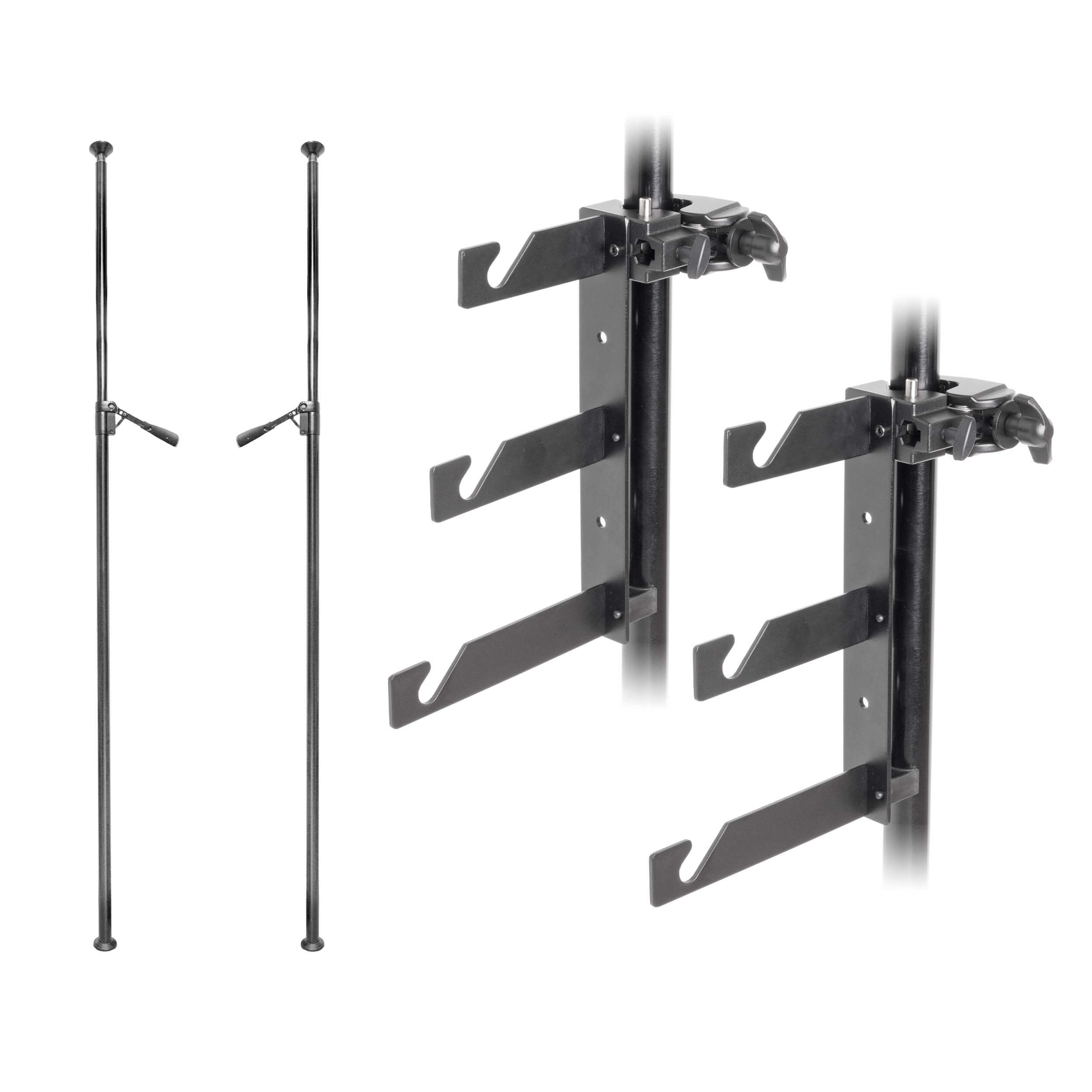 Autopoles With Triple Hook Background Drive Brackets Wall Mount (235-400cm)