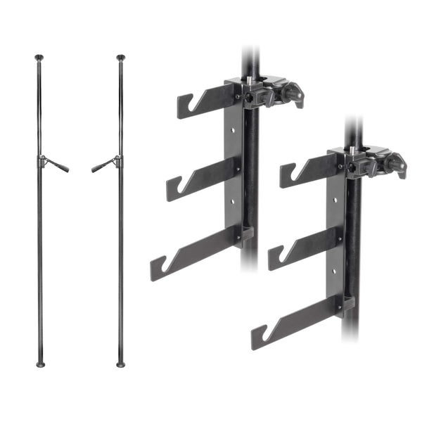 Autopoles with Triple Hook Background Drive Brackets