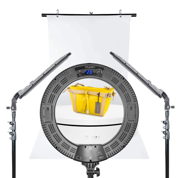 RICO240B MKII Ring Light Turntable For Product Photography Kit 