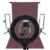 RICO140 Product Photography Lighting Kit with Dual Sided Paper Background (Brown and Mauve)