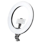 RICO240B MKII Dimmable Ring Light with Shoe-Mount Bracket