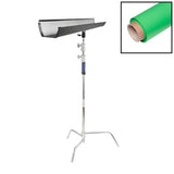 1.35x10m Paper Backdrop with T-Bone Bracket & C-Stand (Green)