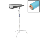 1.35x10m Paper Backdrop with T-Bone Bracket & C-Stand (Blue)