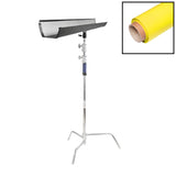1.35x10m Paper Backdrop with T-Bone Bracket & C-Stand (Bright Yellow)