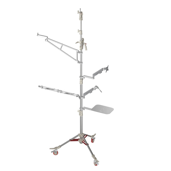 GearTree Wheeled Base Light Stand with Adjustable Monitor Arms