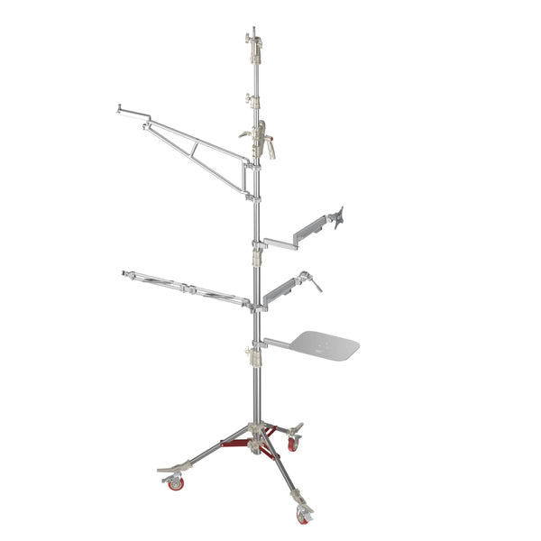GearTree Spider Arm Wheeled Base Lighting Stand Kit By PixaPro 