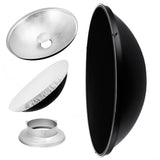 27.5" Photography Beauty Dish Reflector Silver & Grid For Bowens 