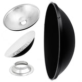 27.5" Photography Beauty Dish Reflector Silver & Grid For Mutliblitz P-Type