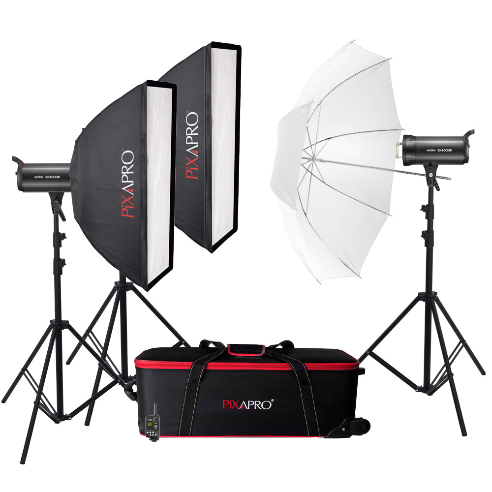 Three Head Professional Super Flash SK400II-V Lighting Kit Godox 