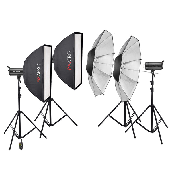 SK400II-V Flash Four Head Lighting Monolight Strobe Kit By Godox