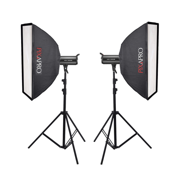 SK400IIV Studio Flash Twin Softbox Lighting Kit By Godox 