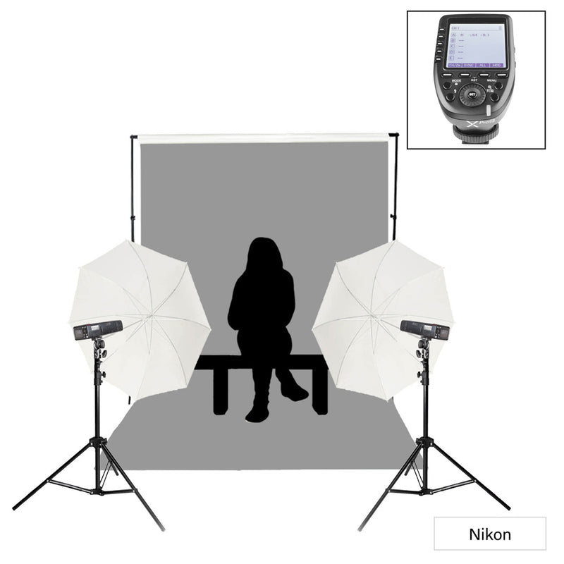 PIKA200PRO Battery Flash Portrait Lighting Kit for Group School Photography