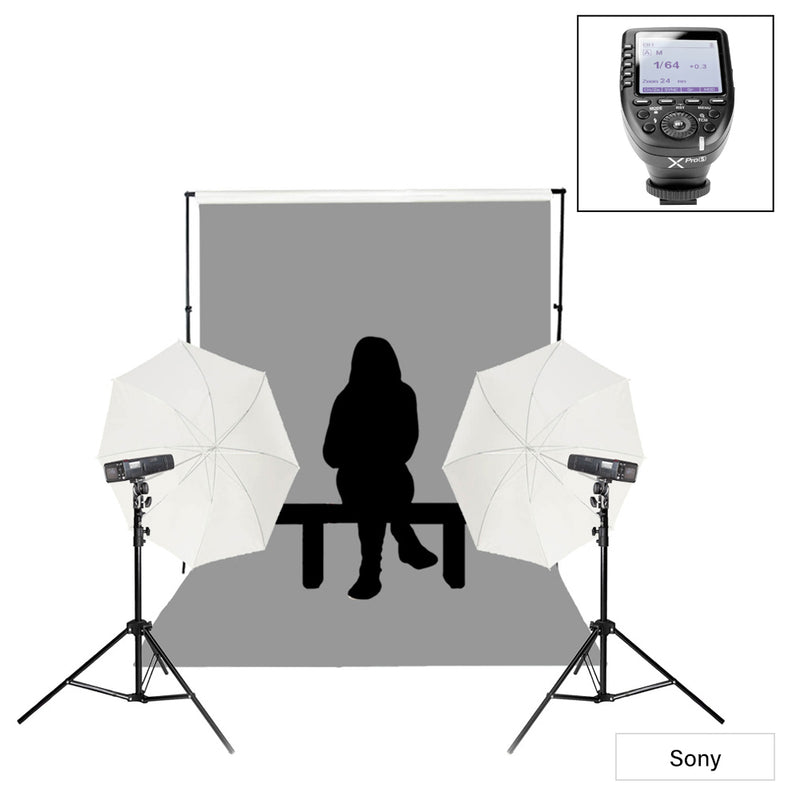 PIKA200PRO Battery Flash Portrait Lighting Kit for Group School Photography