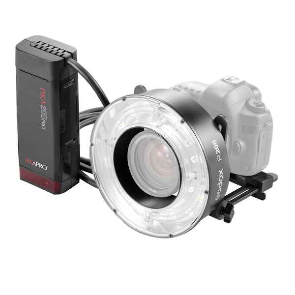 PIKA200 PRO Battery Flash with R200 Ring Flash Attachment