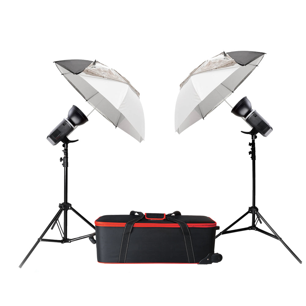 CITI600 Manual Twin Flash Umbrella Lighting Kit By PixaPro