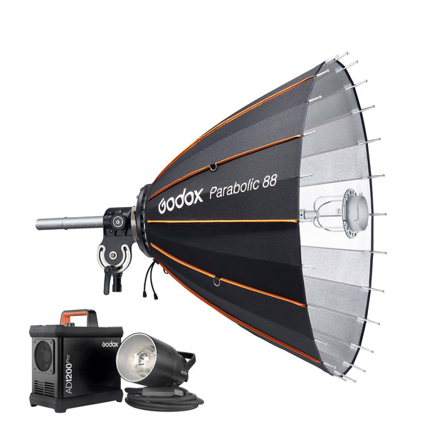 AD1200 PRO Flash with P88 Parabolic Reflector