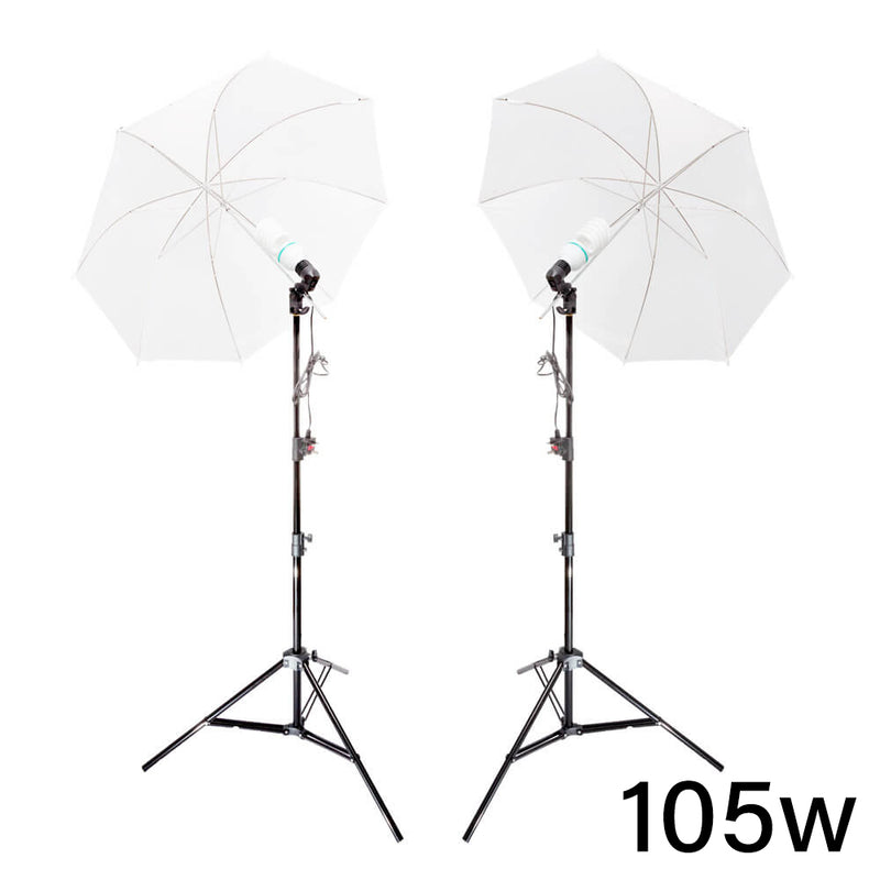 UNILiTE E27 Umbrella Lighting Setup Twin Kit By PixaPro 