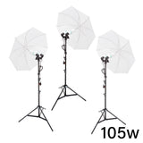 DUOLiTE E27 Continuous Lighting Three Head Kit