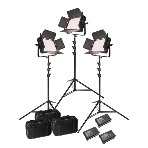 VNIX LED1000B Bi-Colour LED Panel Three Head Kit With DMX Output