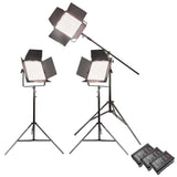 VNIX1500B Bi-Colour LED Panel Three Head Boom Kit With DMX Output