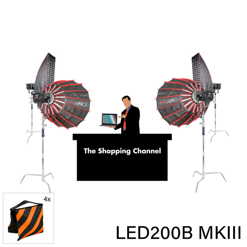 LED200 MKIII Teleshopping Broadcast Professional Kit - CLEARANCE