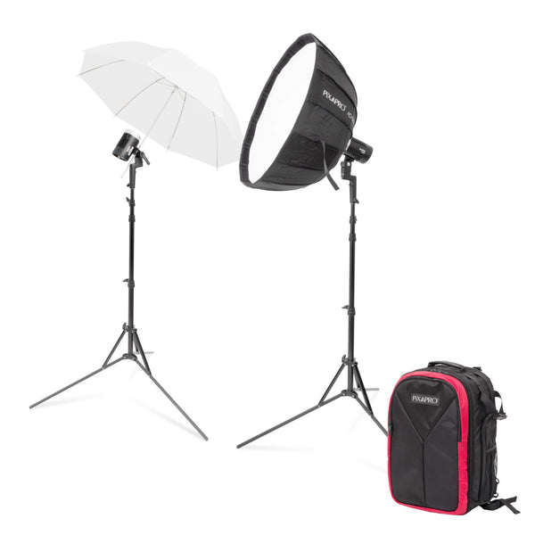 GODOX ML60 Twin Kit with Umbrella and Softbox