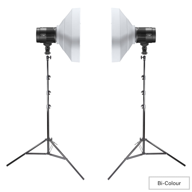 Litemons LC30Bi Mini Table LED Light Twin Soft Tent Kit By Godox 
