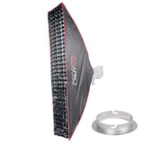 30x140cm (11.8"x55.1") Easy-open Strip Umbrella Softbox with 4cm Grid For Elinchrom / Interfit EX & EXD