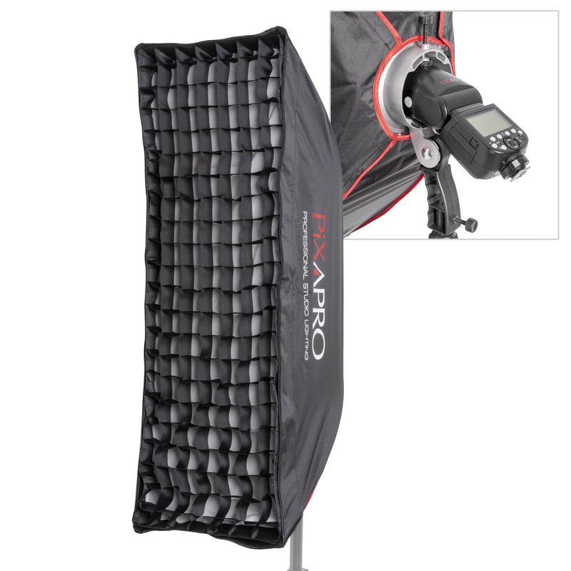 QuickBox3090 II 30x90cm (1x3') Strip Speedlite Softbox with Round Head Bracket